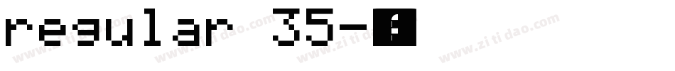 regular 35字体转换